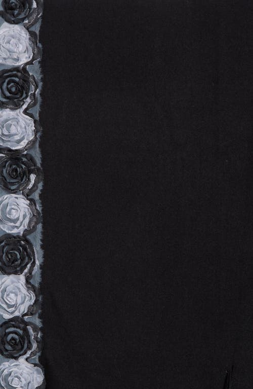 La Fiorentina Rosette Trim Wrap In Black/grey