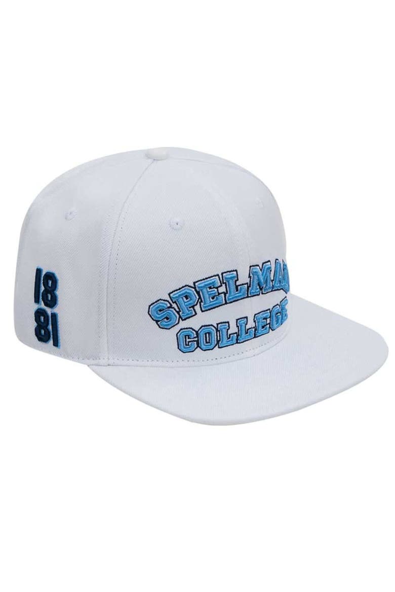 Men's Pro Standard White Spelman College Jaguars Primary Logo Evergreen Wool Snapback Hat, Alternate, color, White