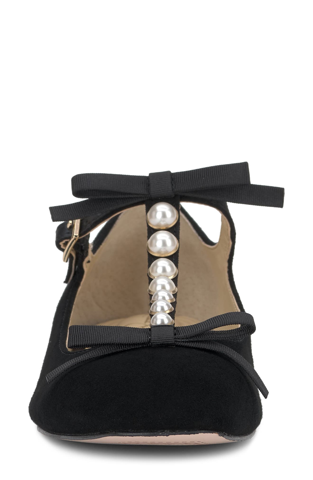 Jessica Simpson Jolliya T-Strap Flat, Alternate, color, Black