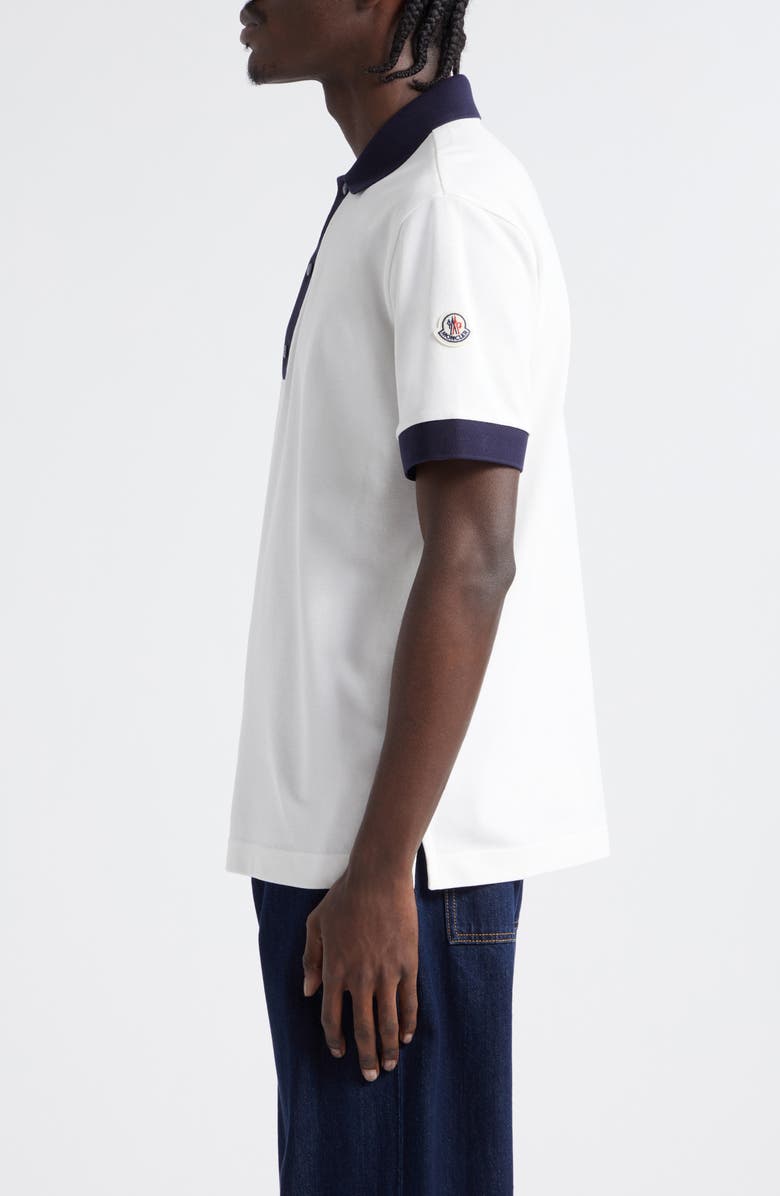Moncler Logo Patch Cotton Piqué Polo, Alternate, color, 