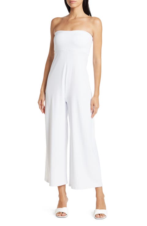 Strapless Wide Leg Jumpsuit