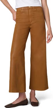 Joe's The Mia Coated High Waist Ankle Wide Leg Jeans
