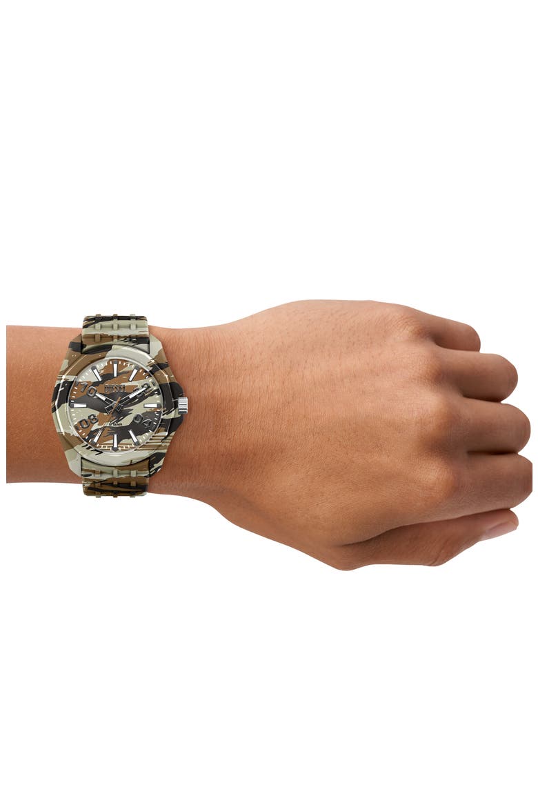 Stinger Silicone Strap Watch, Alternate, color, GREEN MULTI