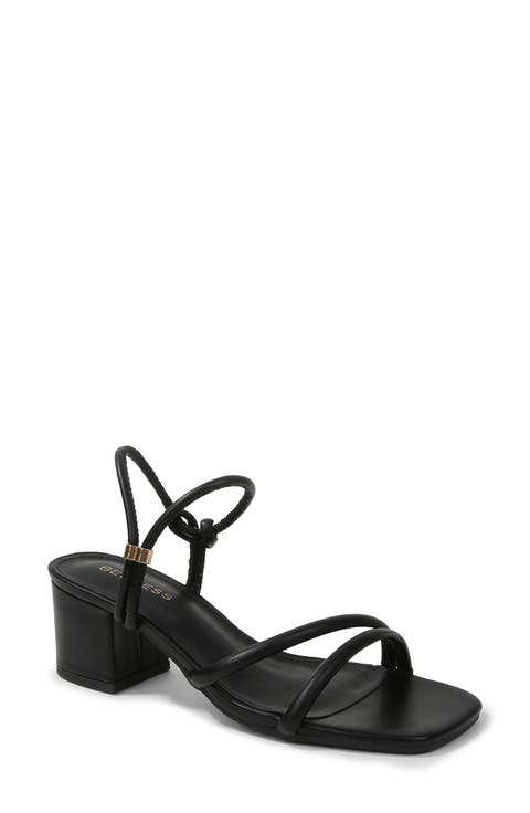 Elayna Strappy Cube Heel Sandal (Women)