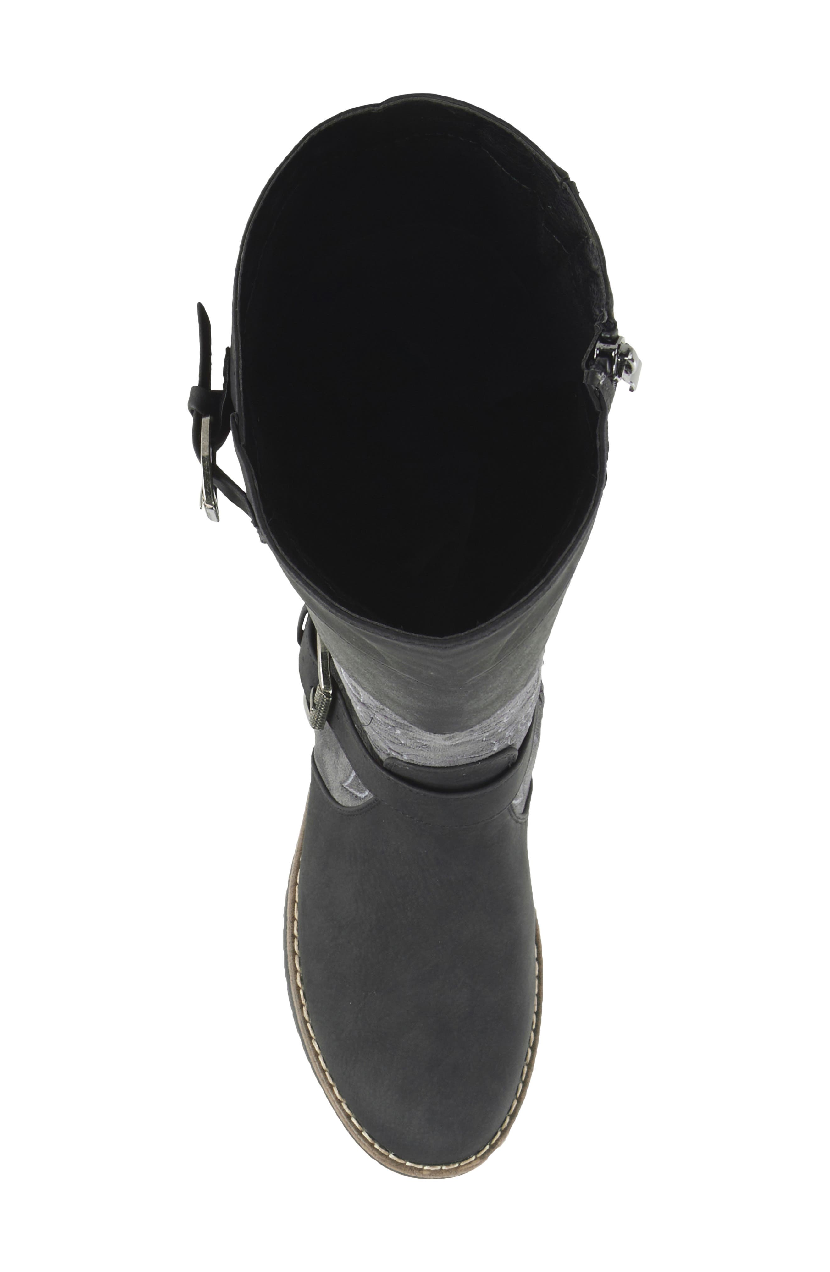 Collage Faux Leather Tall Boot, Alternate, color, BLACK MULTI