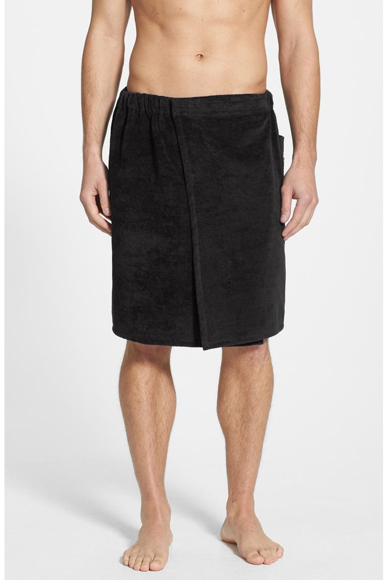 Velour Shave Wrap, Main, color, BLACK