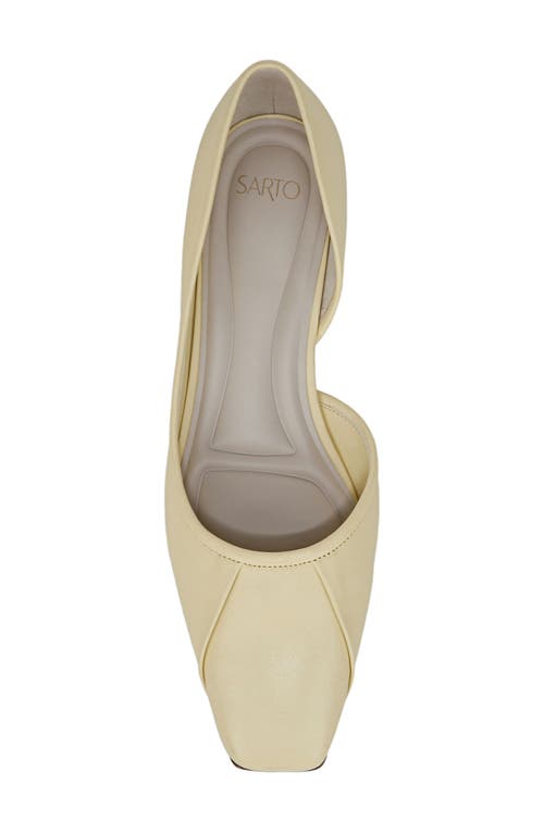 Shop Sarto By Franco Sarto Debrah Half D'orsay Flat In Yellow
