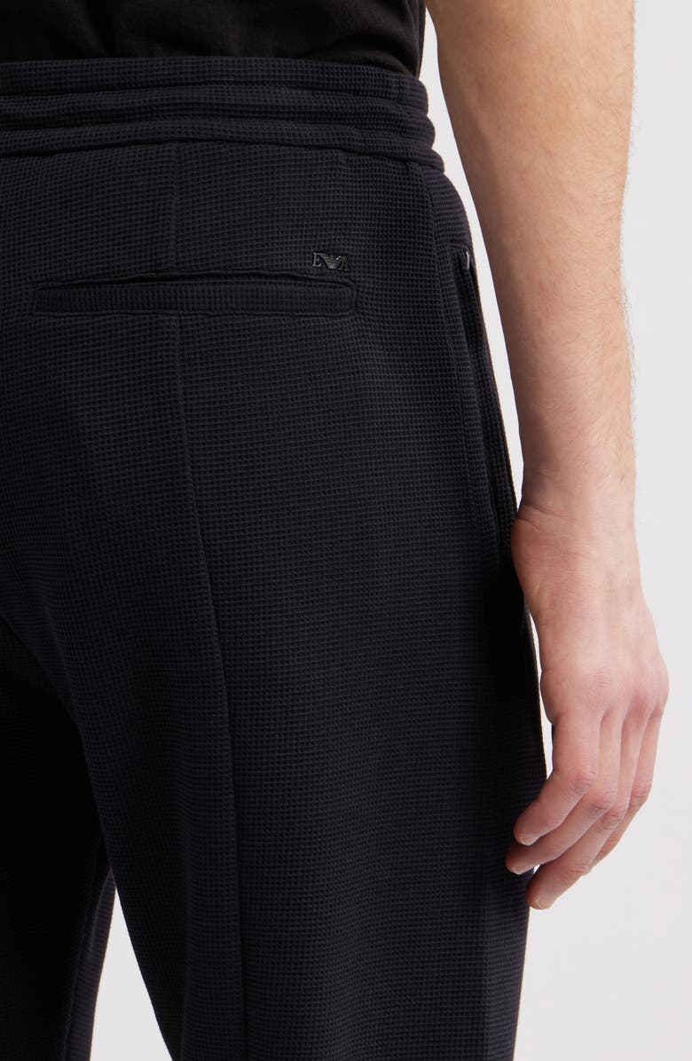 Emporio Armani Waffle Textured Cotton Blend Joggers, Alternate, color, 