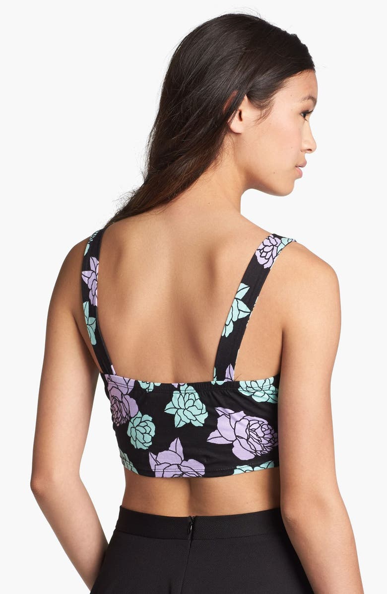 Painted Threads Print Long Line Bralette, Alternate, color, 