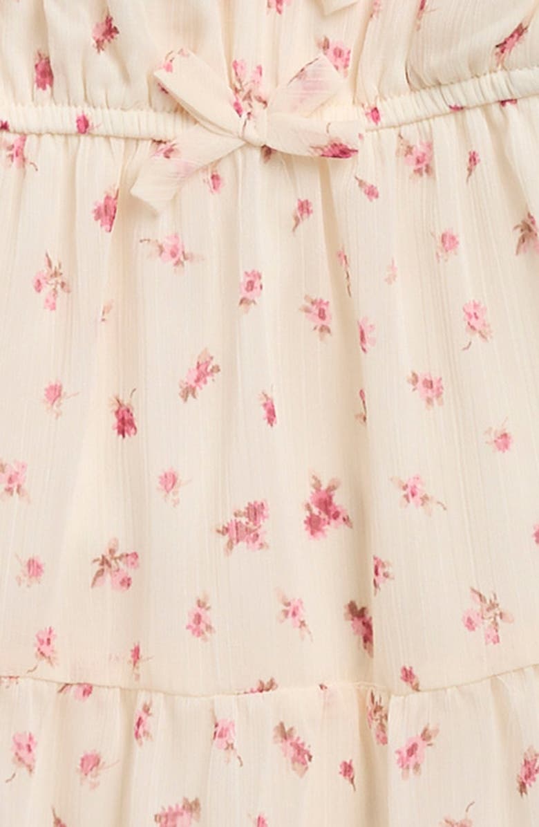 Walking on Sunshine Kids' Floral Tiered Sundress, Alternate, color, Ivory Ditsy Floral