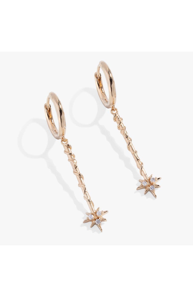 Alex and Ani Harry Potter<sup>™</sup> Hermione Wand Hoop Earringss, Main, color, Gold