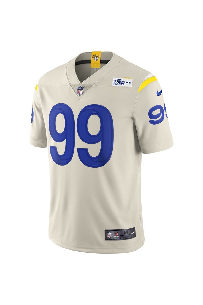 Men's Nike Aaron Donald Bone Los Angeles Rams Vapor Limited Jersey, Alternate, color, Cream