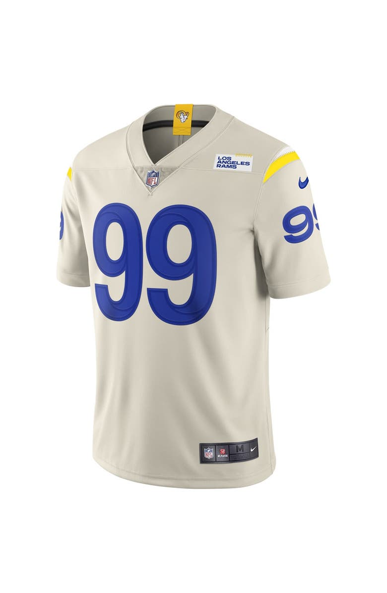 Nike Men's Nike Aaron Donald Bone Los Angeles Rams Vapor Limited Jersey, Alternate, color, 
