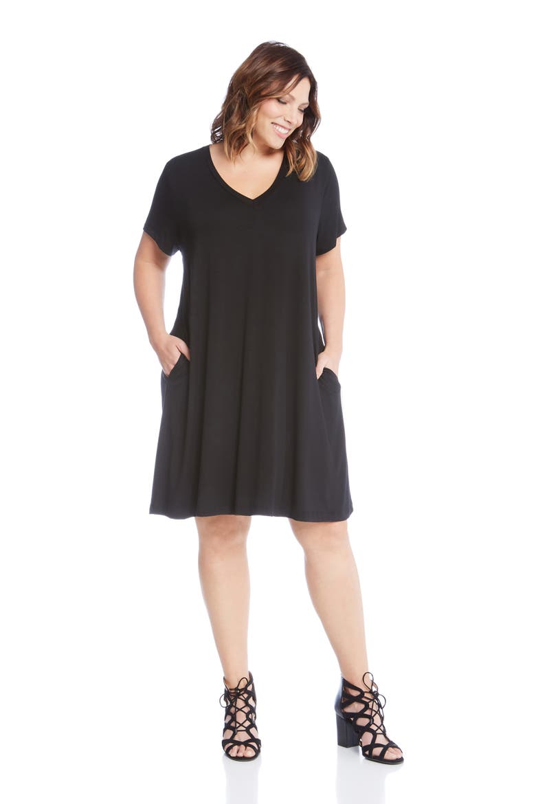Quinn Pocket Shift Dress, Alternate, color, BLACK
