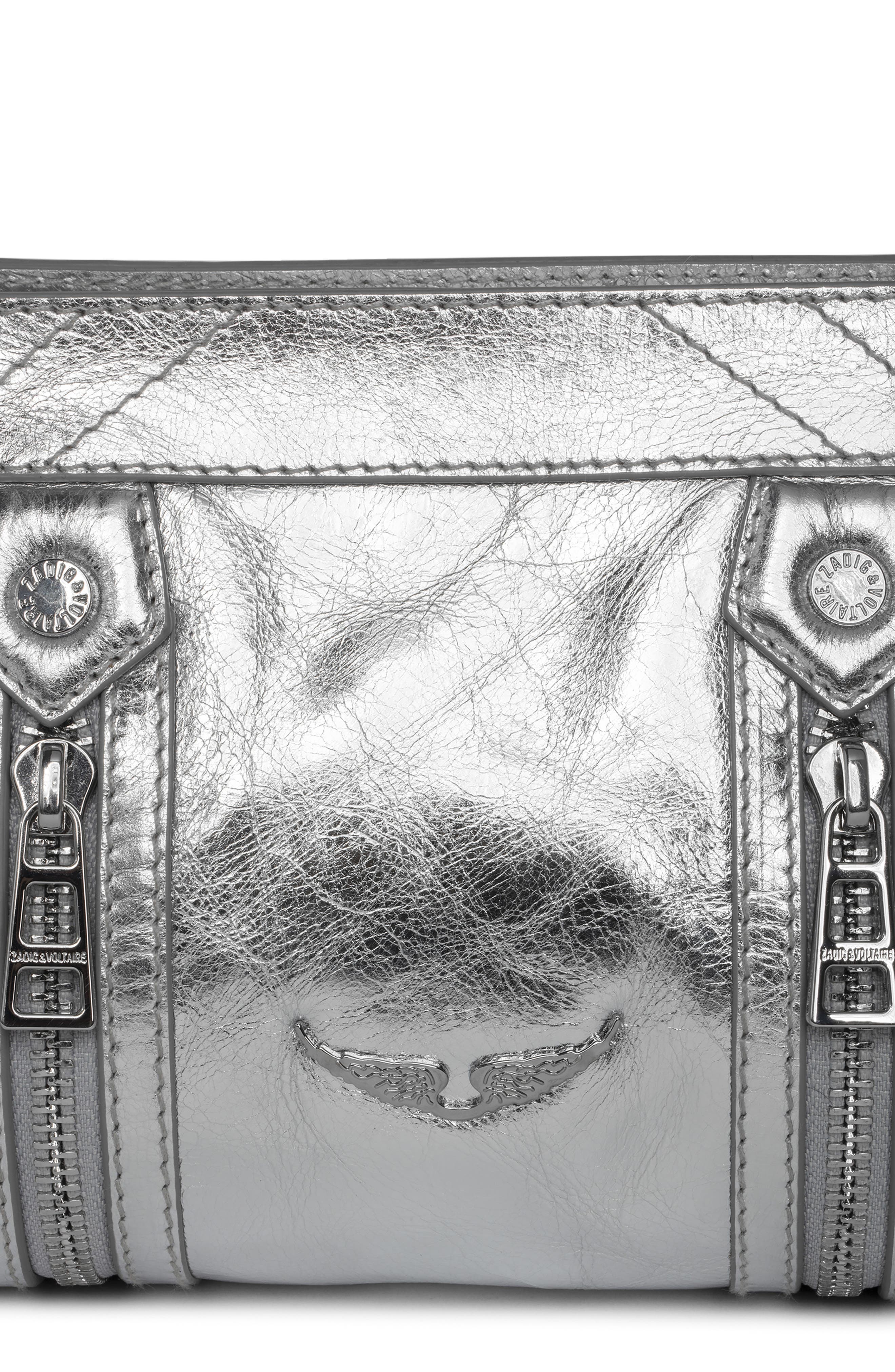 Zadig & Voltaire Sunny Mood Vintage Metal Crossbody Bag, Alternate, color, 