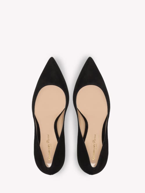 Gianvito Rossi Stiletto Heel Pointed Toe Suede Pumps In Black