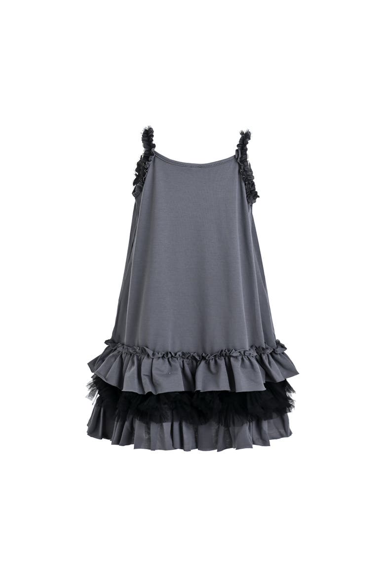 Ruffle Strap Dress, Alternate, color, Grey