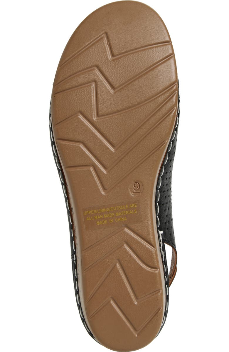 EXTREME BY EDDIE MARC Laser-Cut Wedge Slingback Sandal, Alternate, color, Black