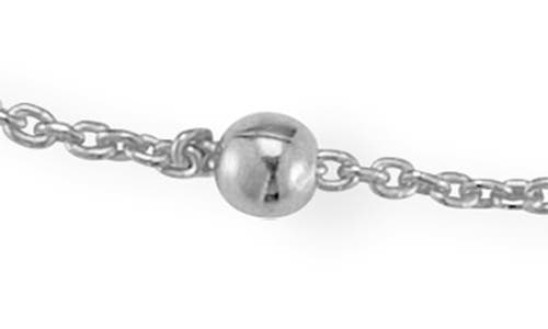 Glaze Jewelry 2mm Ball Station Anklet In Silver - 9 Inch