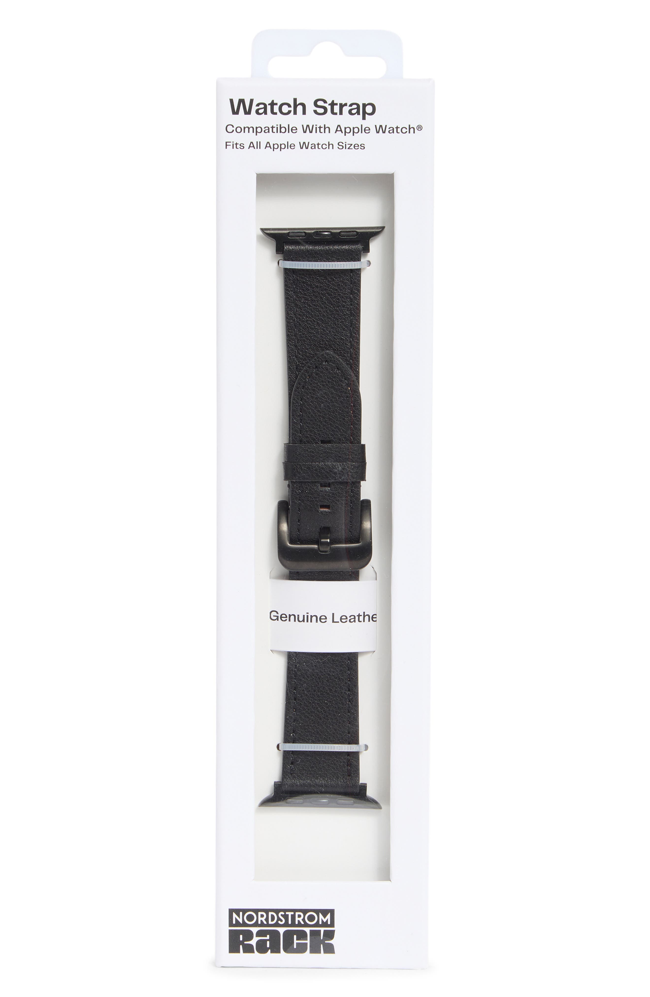 NORDSTROM RACK Wide Leather Apple Watch® Watchband