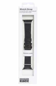 NORDSTROM RACK Wide Leather Apple Watch® Watchband