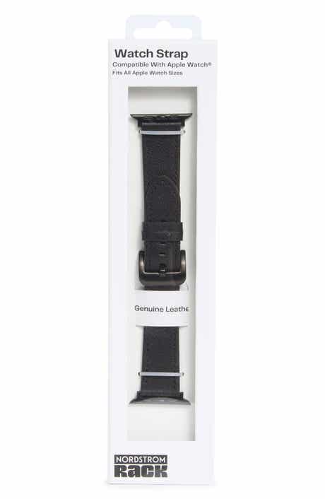 NORDSTROM RACK Wide Leather Apple Watch® Watchband