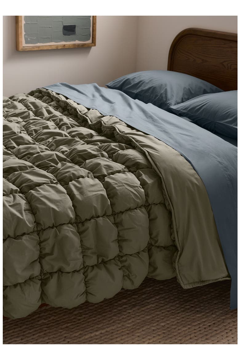 Cozy Quilted Organic Cotton Comforter (Nordstrom Exclusive), Alternate, color, MOSS