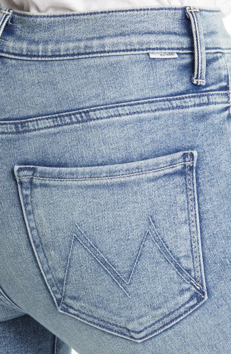 MOTHER The Insider High Waist Crop Step Fray Jeans, Alternate, color,