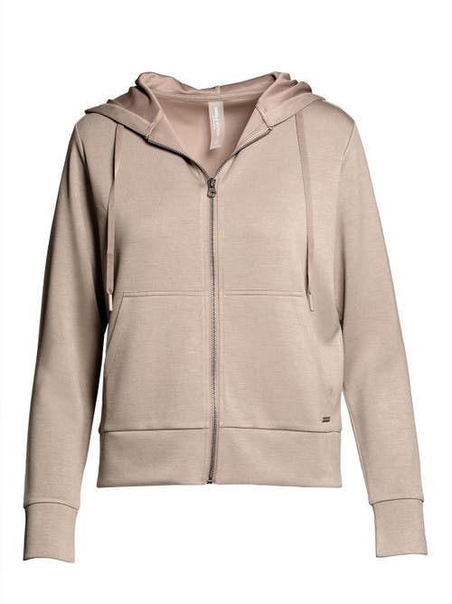 Single Stitch Ultra Soft Full Zip Hoodie In Brown