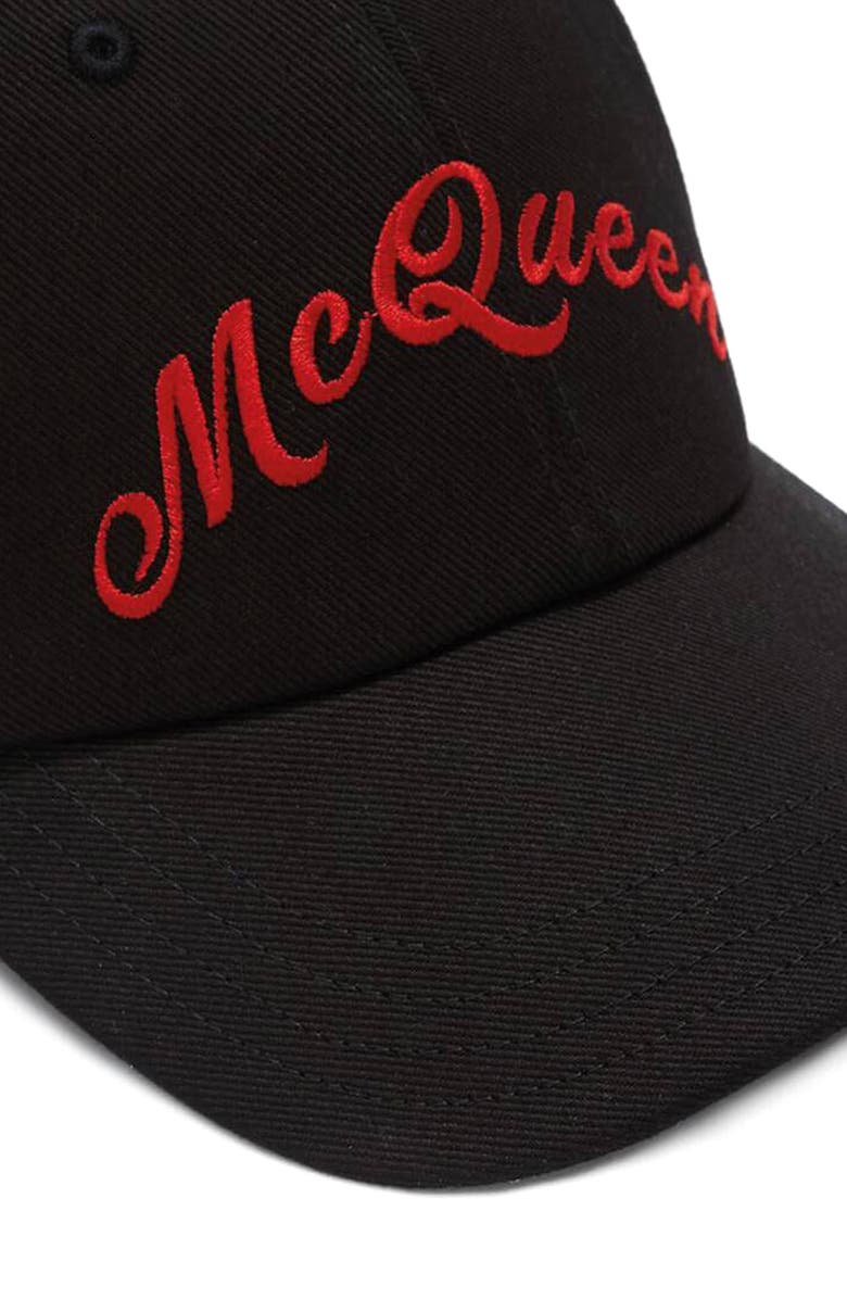 McQueen Alexander McQueen Embroidered Baseball Cap, Alternate, color, 