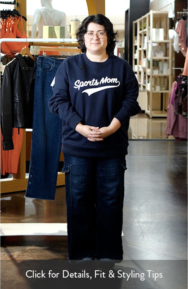 Sports Mom Cotton Blend Graphic Sweatshirt, sales video thumbnail