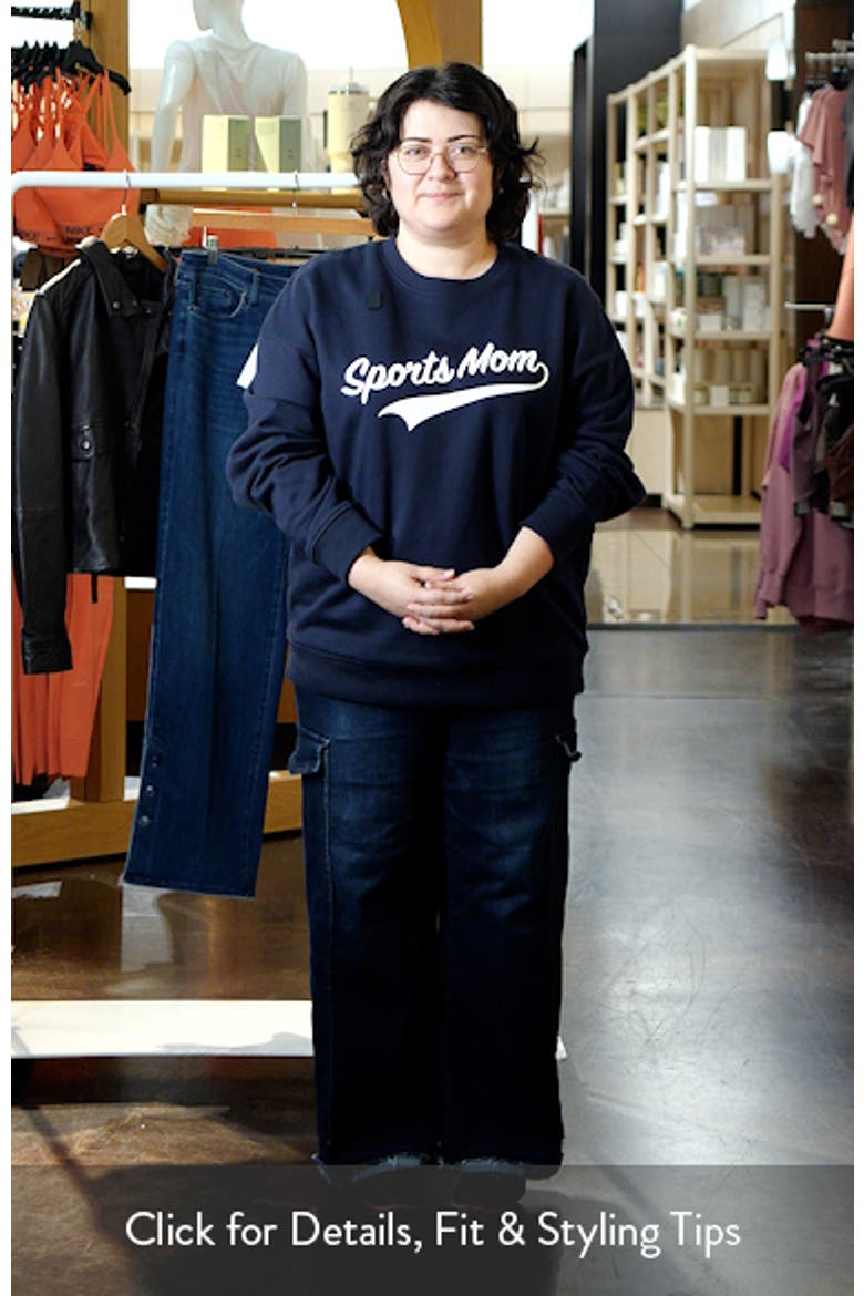 Sports Mom Cotton Blend Graphic Sweatshirt video