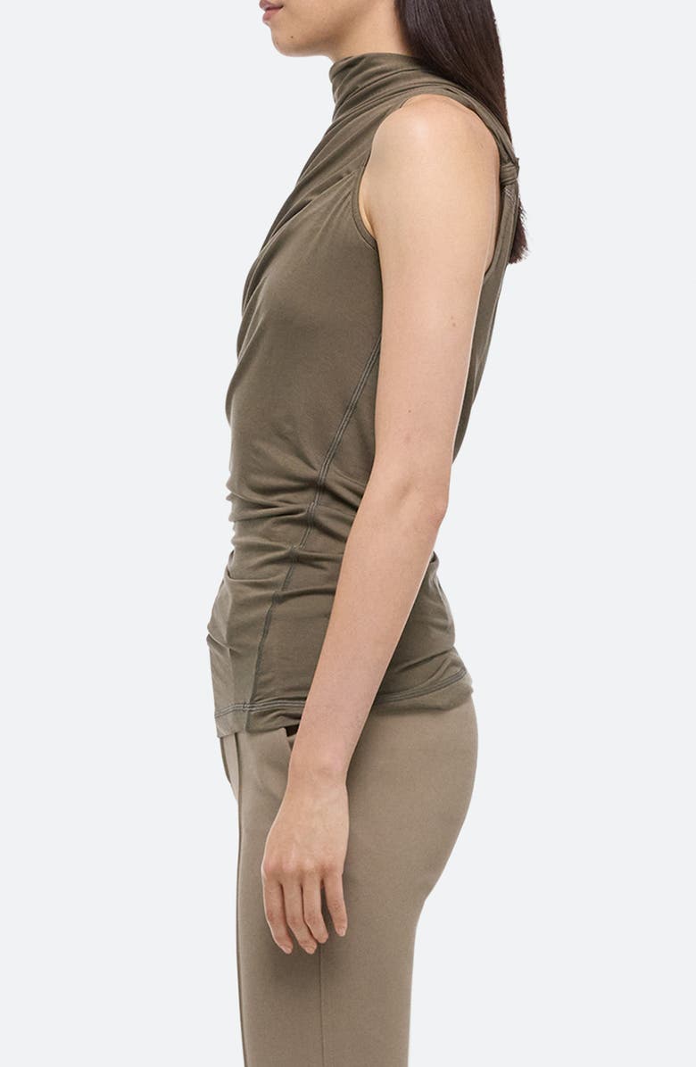 Helmut Lang Wind Cloud Asymmetric Top, Alternate, color, Olive