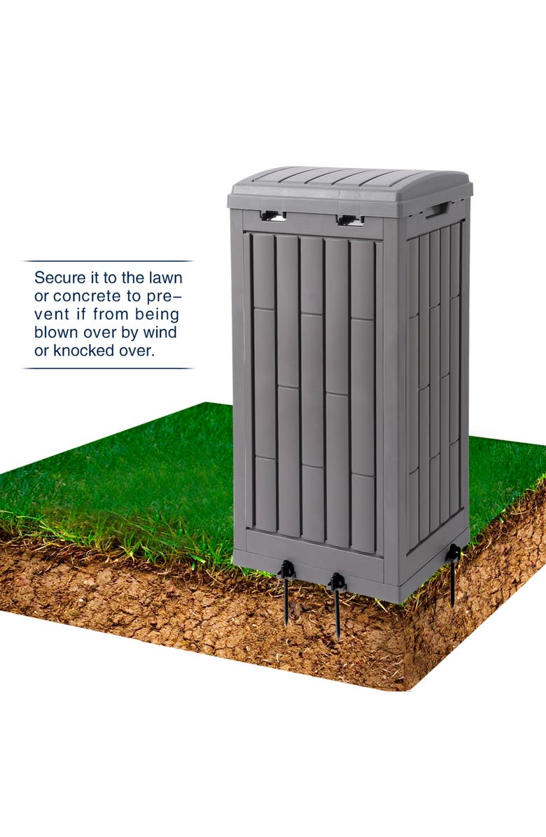 Ashfield & Harkness 31 Gallon Outdoor Trash Can Ash Tray, Alternate, color, Gray