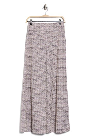 Shop Renee C Tweed Wide Leg Pants In Pink