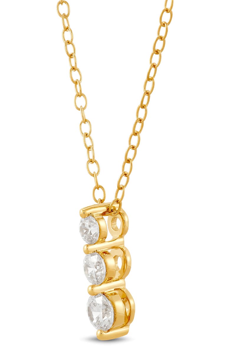 Frankie & Zoe 10K Yellow Gold Graduated Diamond Pendant Necklace, Alternate, color, Yellow Gold
