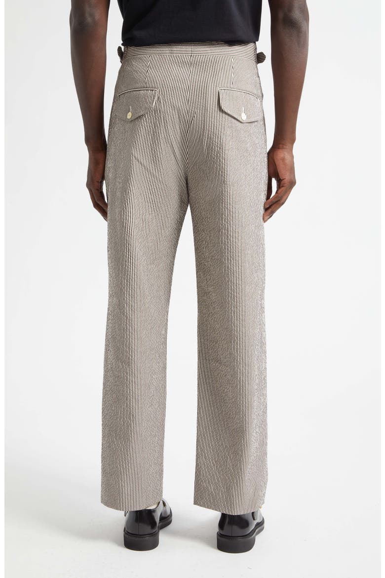 Café Stripe Seersucker Trousers, Alternate, color, BROWN WHITE