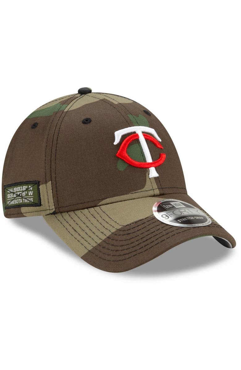 New Era Men's New Era Camo Minnesota Twins Latitude 9FORTY Snapback Hat, Alternate, color,