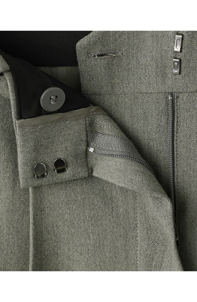 MANGO Pleated Straight Fit Pants, Alternate, color, Pastel Green