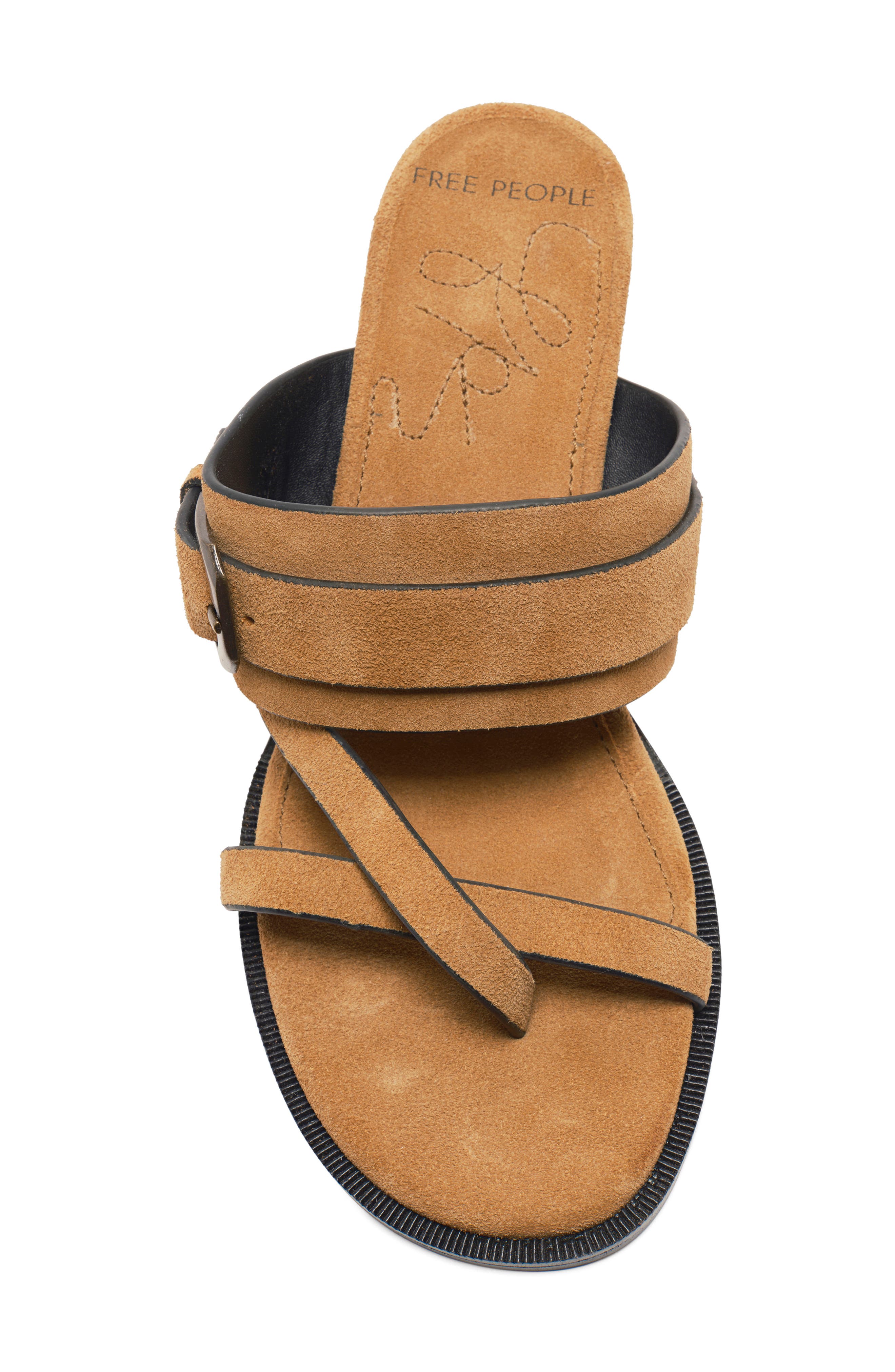 Belted Toe Loop Sandal, Alternate, color, DRIFTWOOD TAN SUEDE