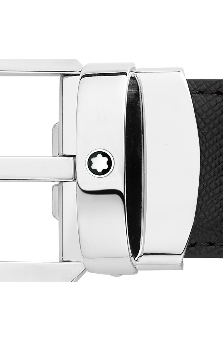 Montblanc Reversible Leather Belt, Alternate, color, Black