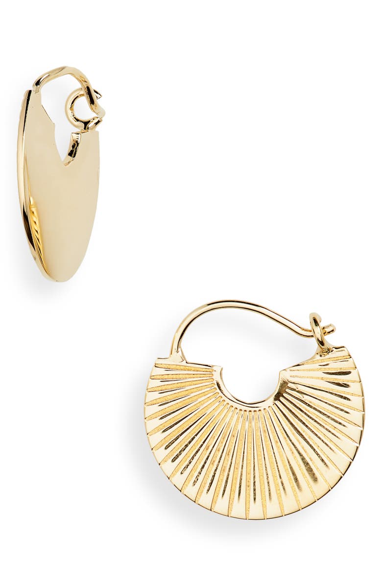 SOKO Jua Threader Sunburst Hoop Earrings, Main, color, 