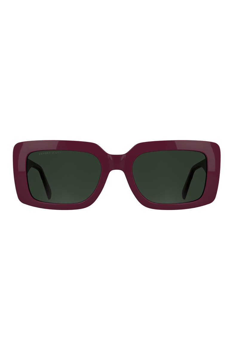 Dira 55mm Rectangular Sunglasses, Main, color, ROSE
