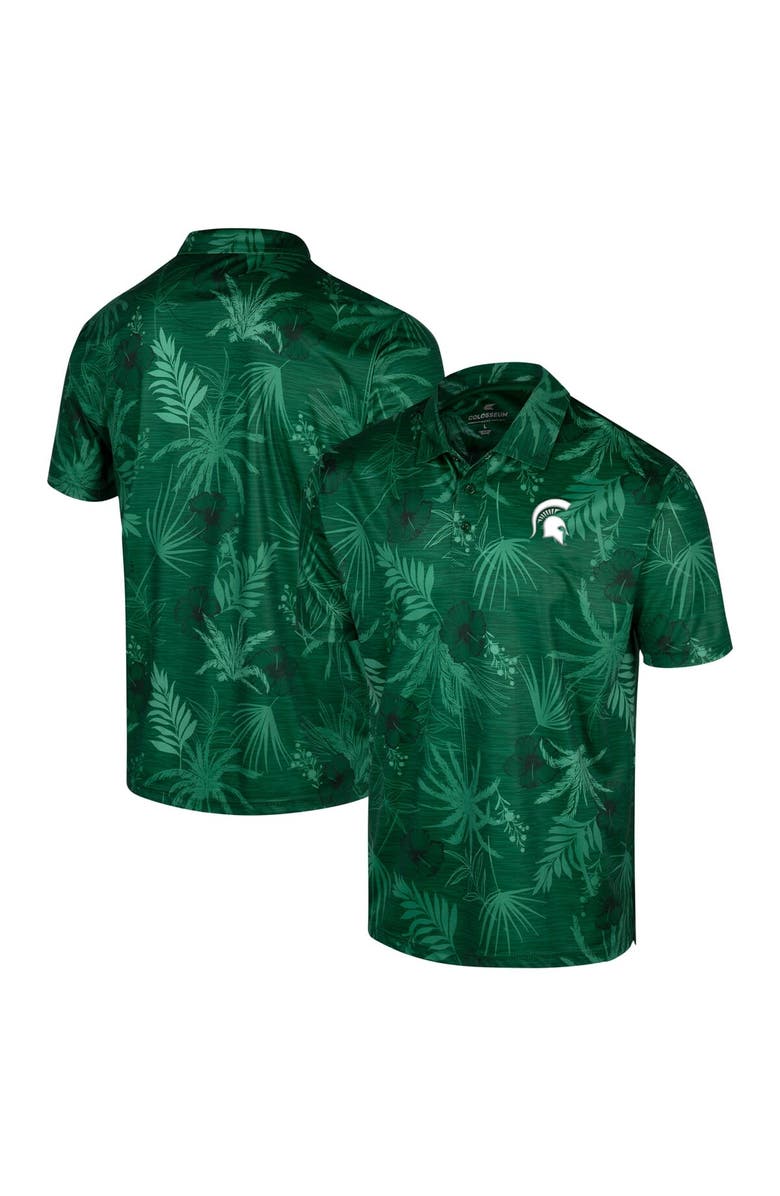 COLOSSEUM Men's Colosseum Green Michigan State Spartans Big & Tall Palms Polo, Main, color, Green