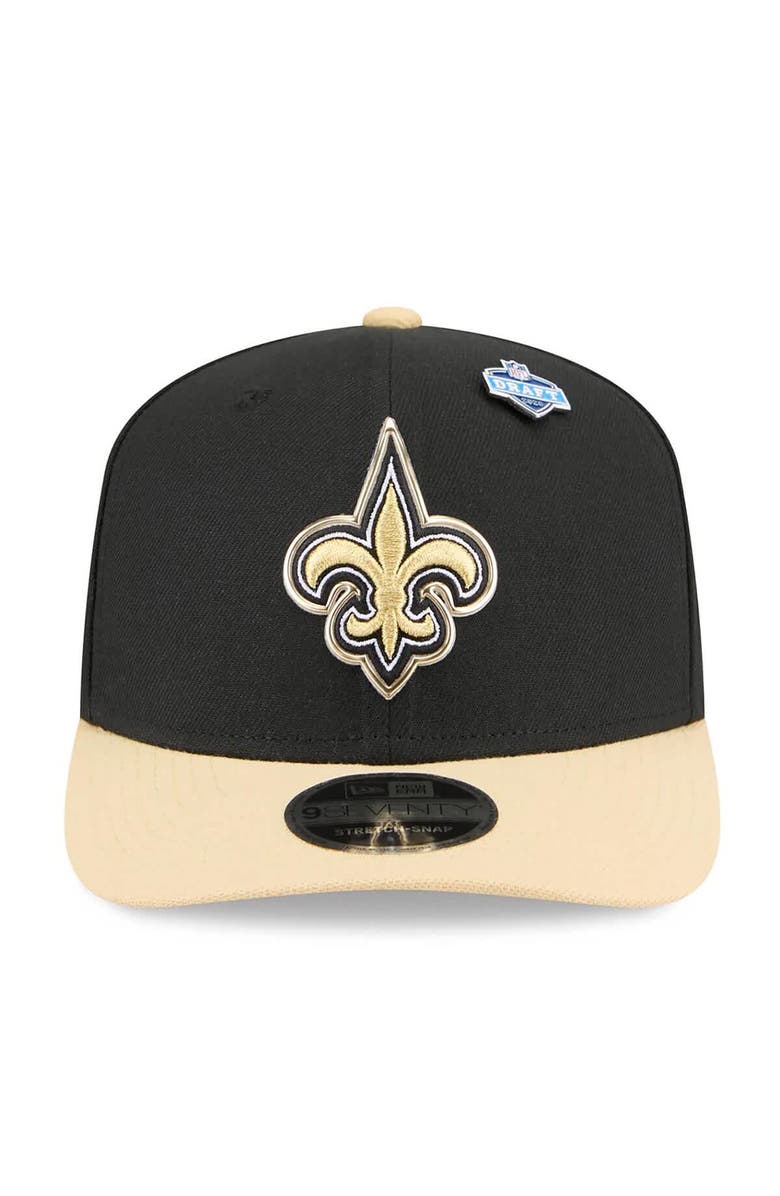 New Era Men's New Era  Black/Gold New Orleans Saints 2026 NFL Draft 9SEVENTY Adjustable Hat, Alternate, color, Black