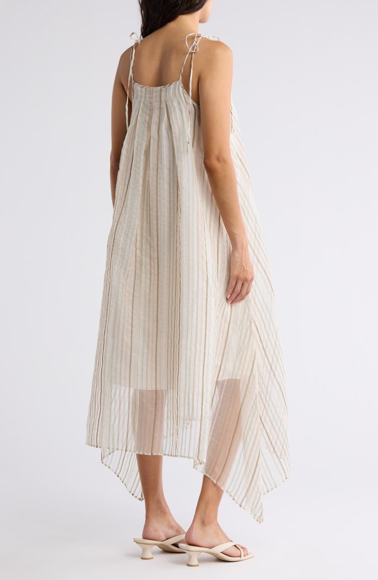 Joie Roisin Tie Strap Silk & Cotton Trapeze Dress, Alternate, color, 