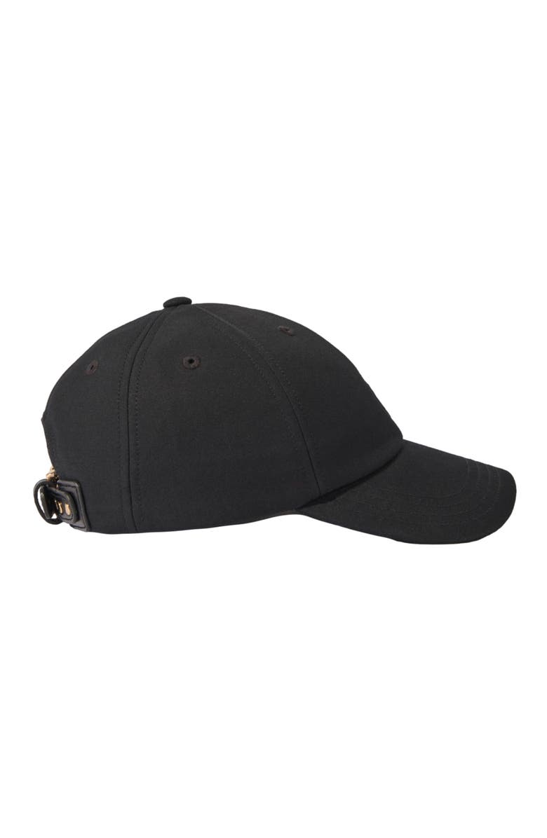 maje Cotton cap with gold-tone buckle, Alternate, color, Black