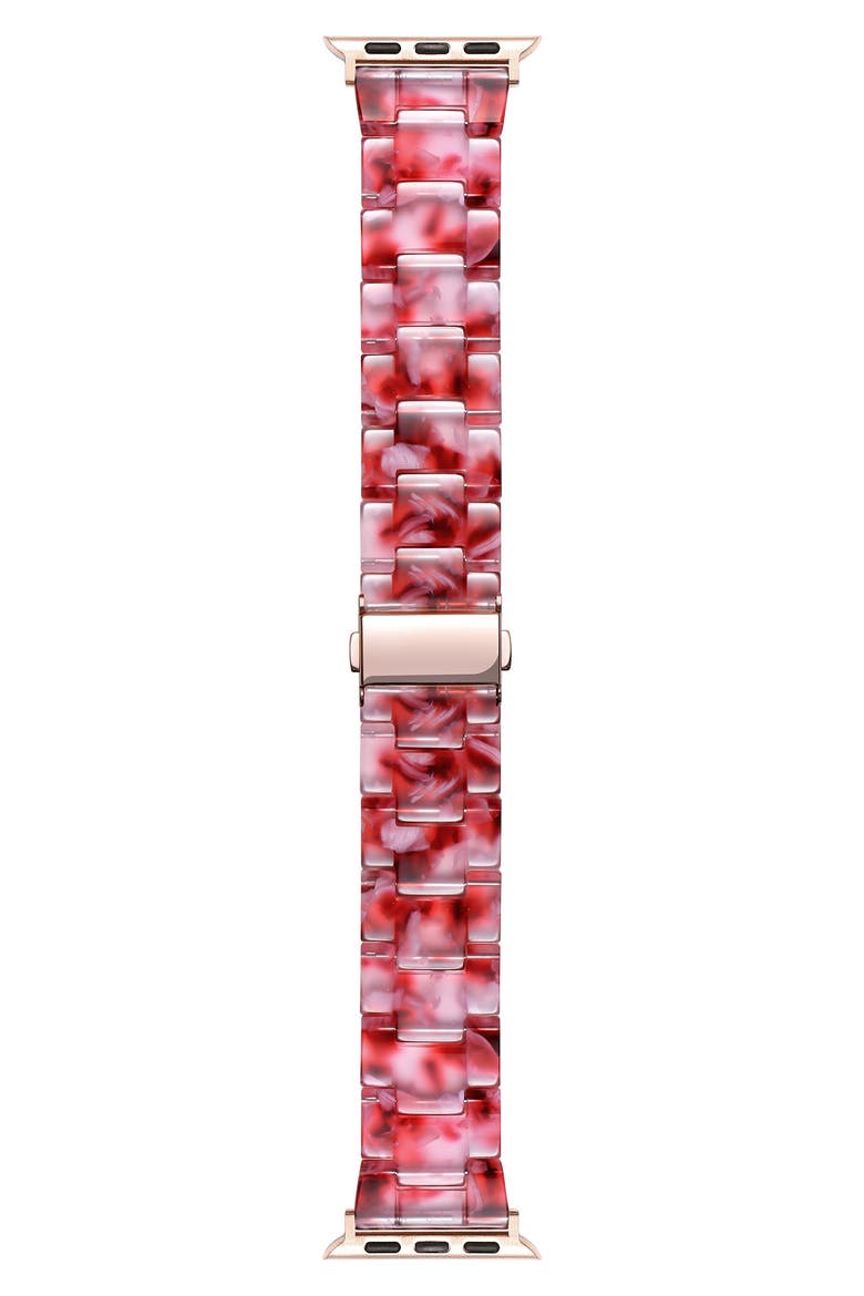 Claire Resin 20mm Apple Watch® Bracelet Watchband, Main, color, RED MULTICOLOR