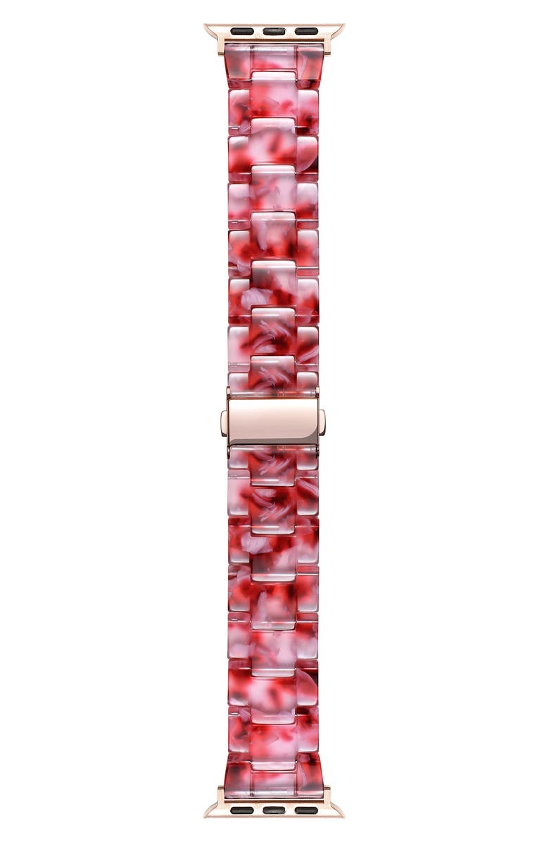 The Posh Tech Claire Resin 20mm Apple Watch<sup>®</sup> Bracelet Watchband, Main, color, Red Multicolor