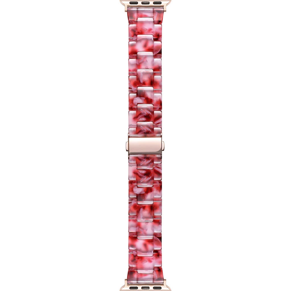 The Posh Tech Claire Resin 20mm Apple Watch® Bracelet Watchband In Red Multicolor